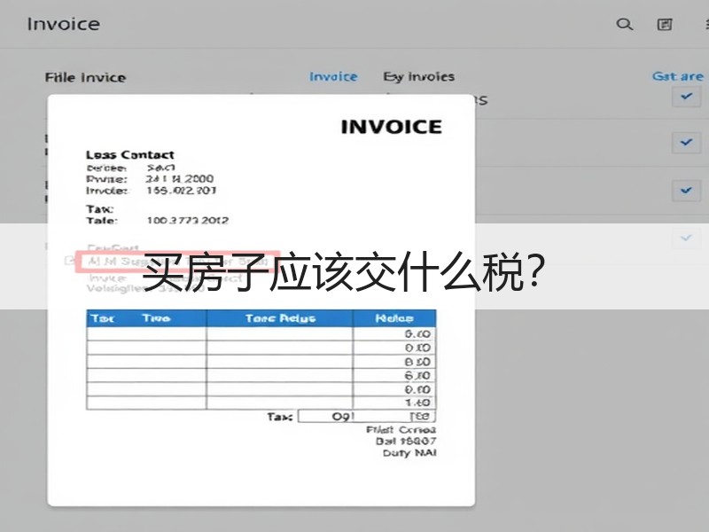 买房子应该交什么税？