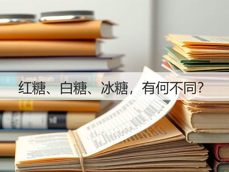 红糖、白糖、冰糖，有何不同？
