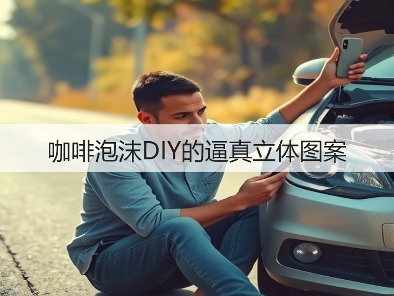 咖啡泡沫DIY的逼真立体图案