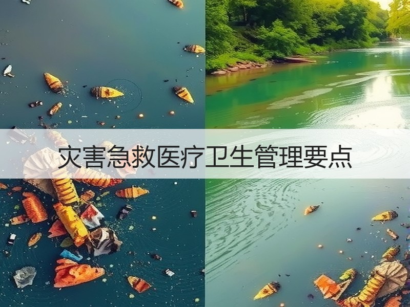 灾害急救医疗卫生管理要点