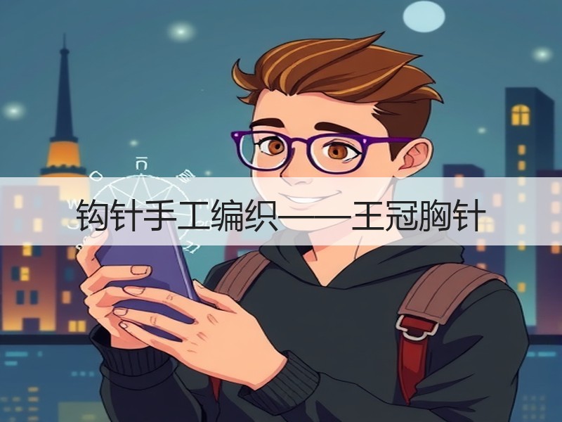 钩针手工编织——王冠胸针