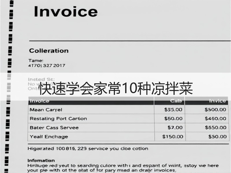 快速学会家常10种凉拌菜