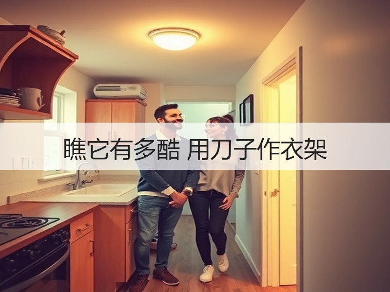 瞧它有多酷 用刀子作衣架