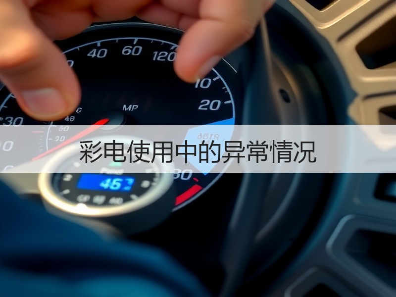 彩电使用中的异常情况