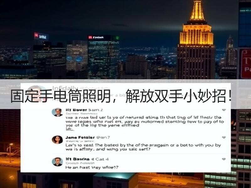 固定手电筒照明，解放双手小妙招！