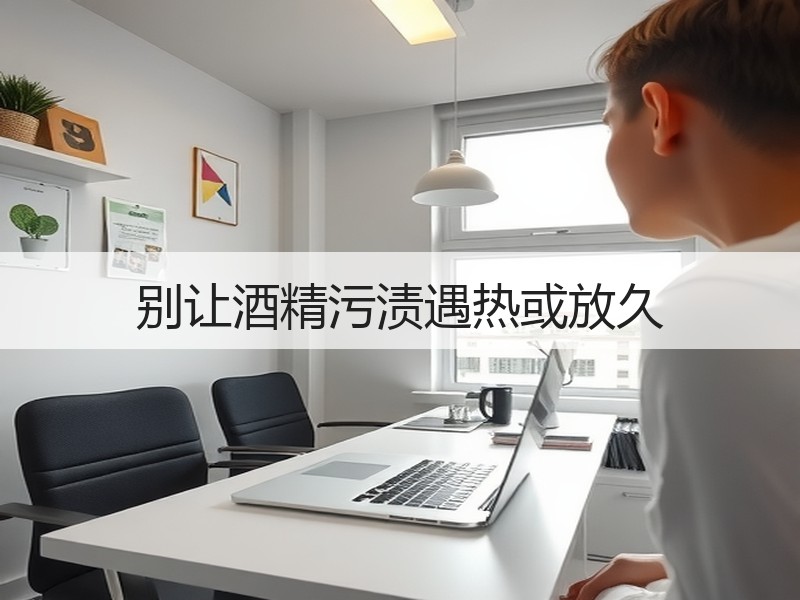 别让酒精污渍遇热或放久