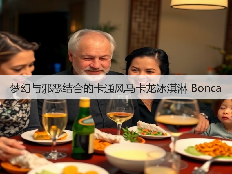 梦幻与邪恶结合的卡通风马卡龙冰淇淋 Bonca