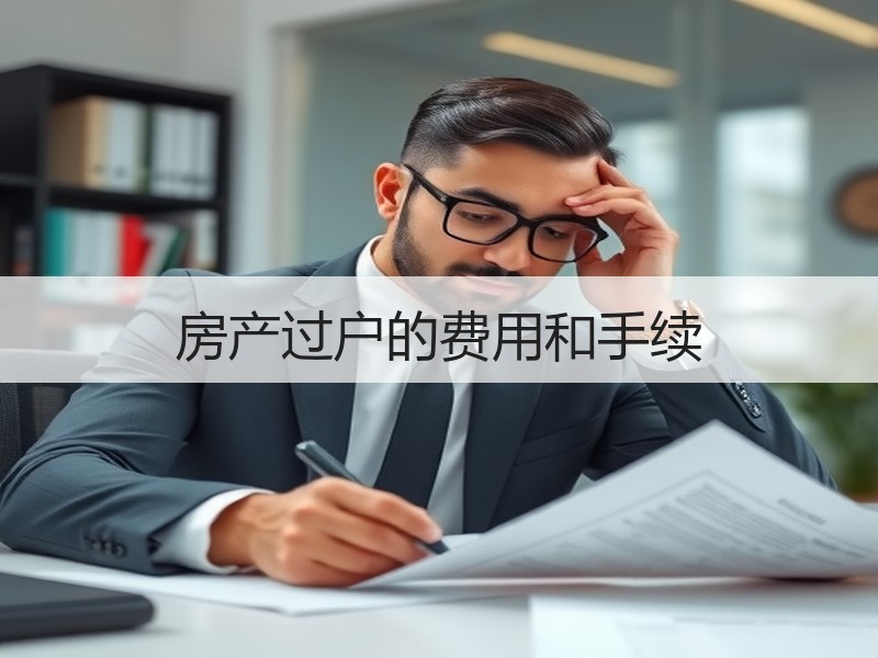 房产过户的费用和手续