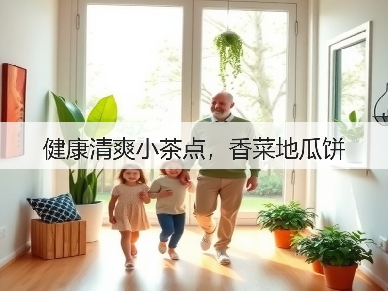 健康清爽小茶点，香菜地瓜饼