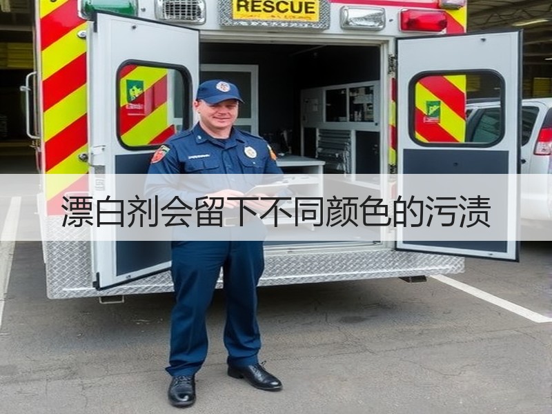 漂白剂会留下不同颜色的污渍