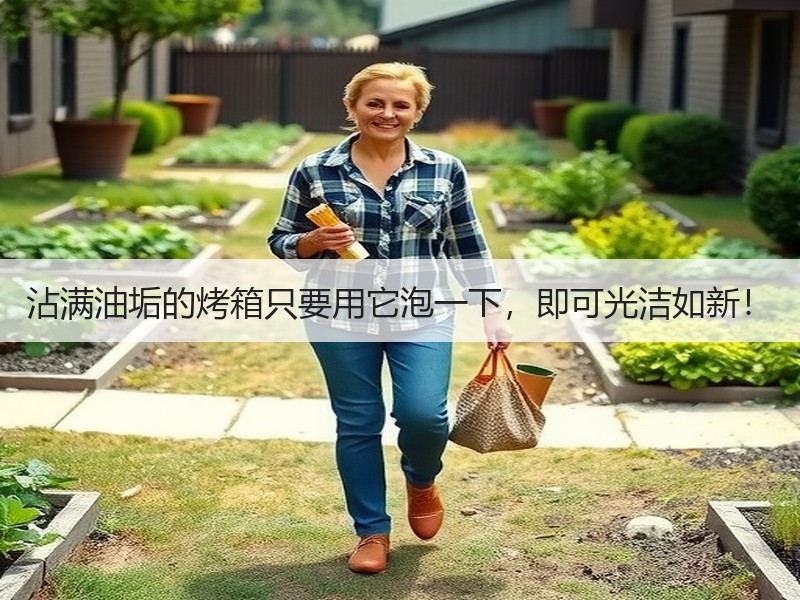 沾满油垢的烤箱只要用它泡一下，即可光洁如新！