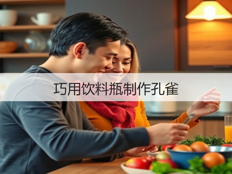 巧用饮料瓶制作孔雀
