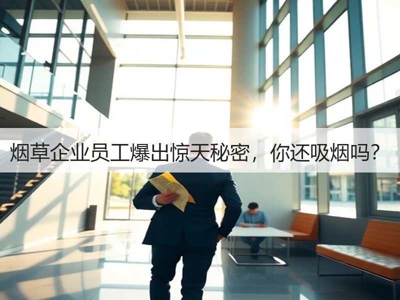 烟草企业员工爆出惊天秘密，你还吸烟吗？