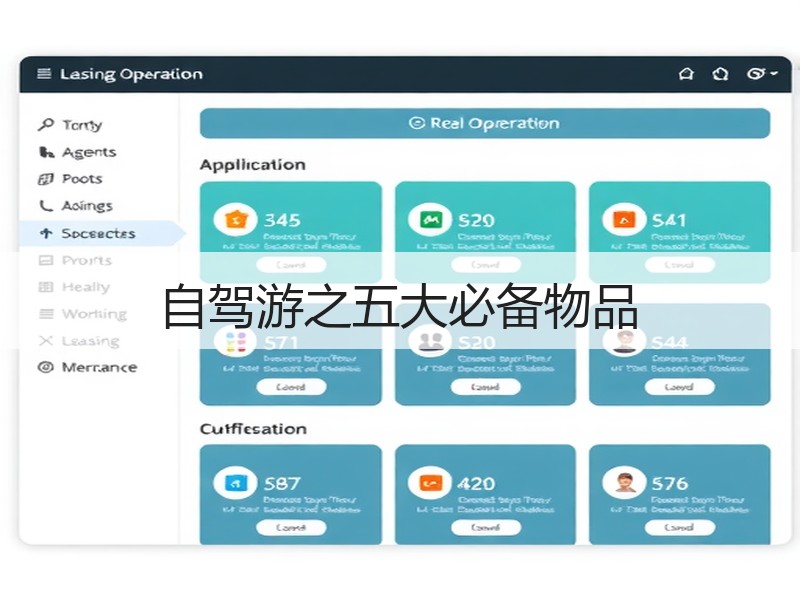 自驾游之五大必备物品