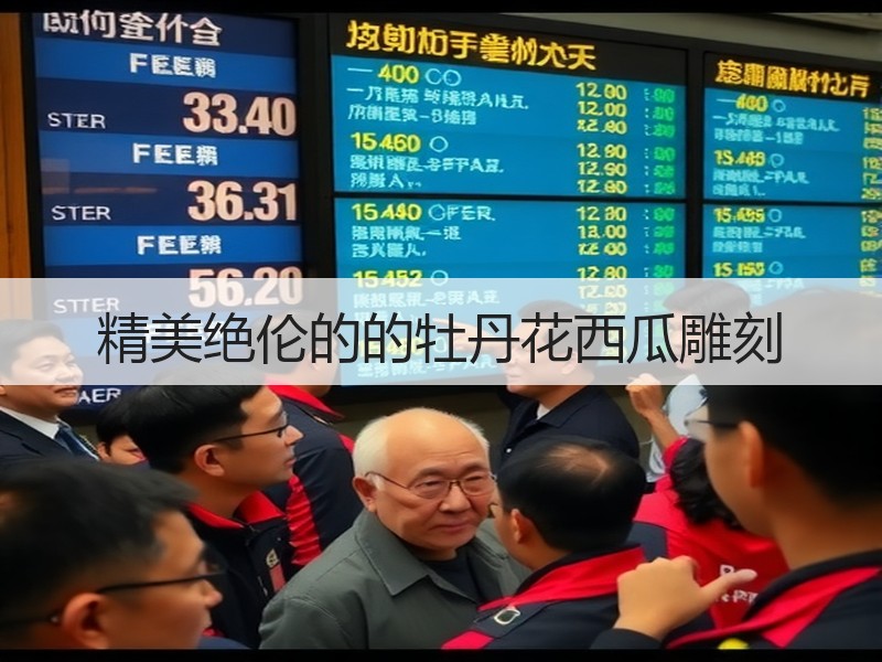精美绝伦的的牡丹花西瓜雕刻