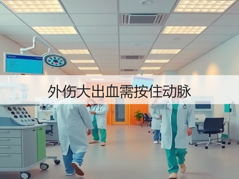 外伤大出血需按住动脉
