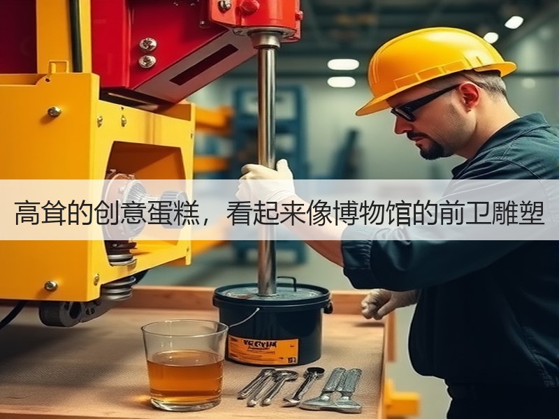 高耸的创意蛋糕，看起来像博物馆的前卫雕塑