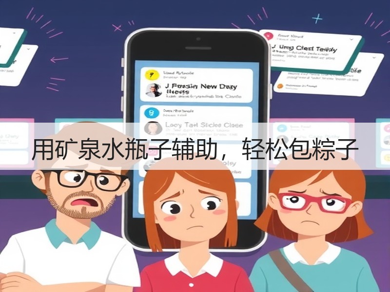 用矿泉水瓶子辅助，轻松包粽子