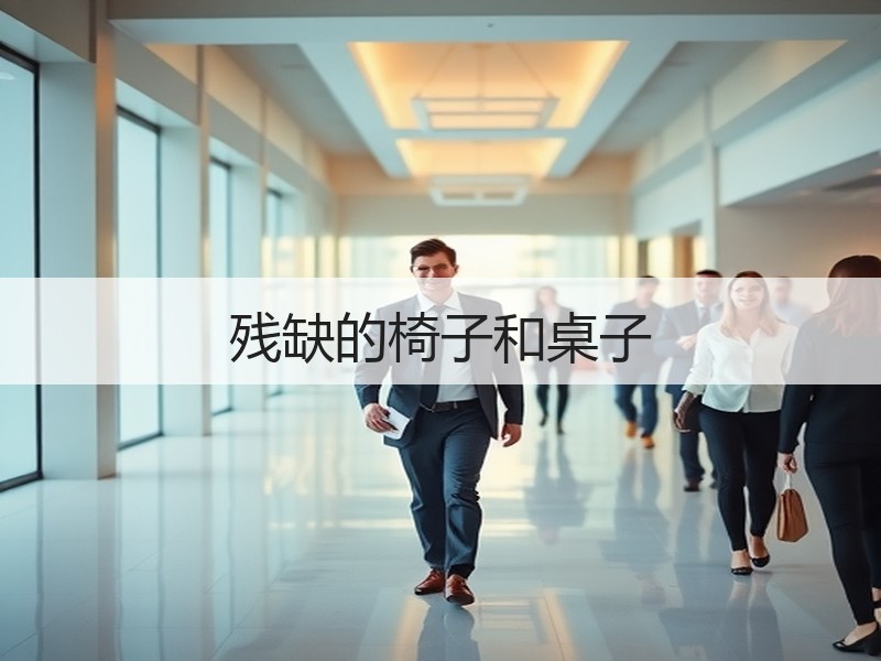 残缺的椅子和桌子